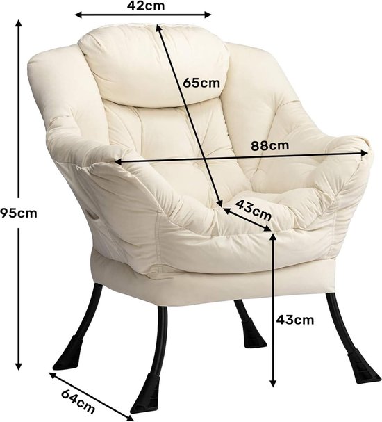 Test du fauteuil rembourré Seshinell gris peluche