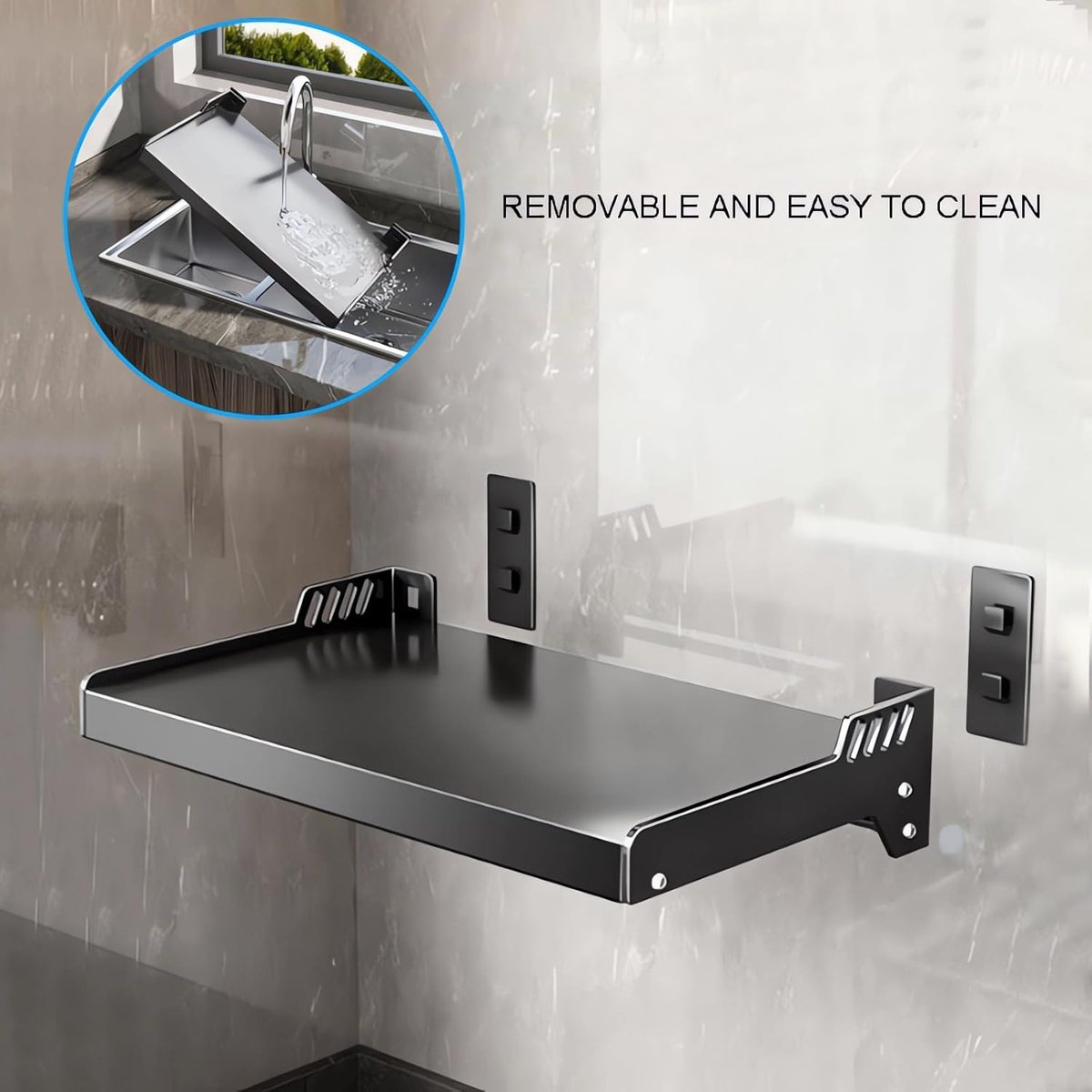 Wandplank Metalen Plank Keuken Wall Pot Pan Rack Geschikt Voor Elektrische Oven, Magnetron (Color : F