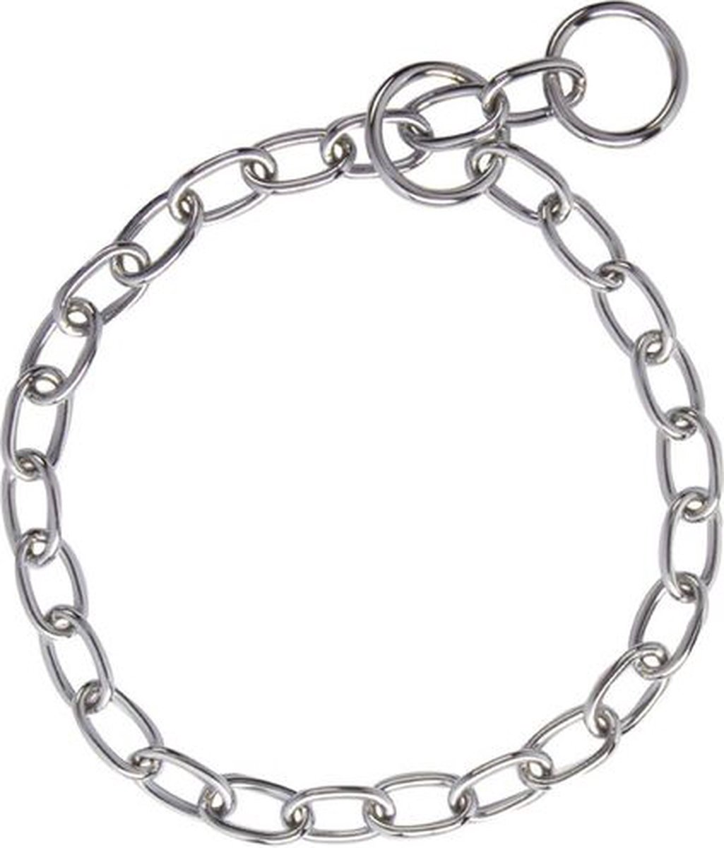 Correctieketting korte ovale schakel - Verchroomd - 3,2mm x 45cm