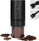 Bol.com Zwarte elektrische koffiemolen - RVS - Proffesionele koffie molen - Fijne pepermolen/zoutmolen - Kruidenmolen - Ook voor... aanbieding