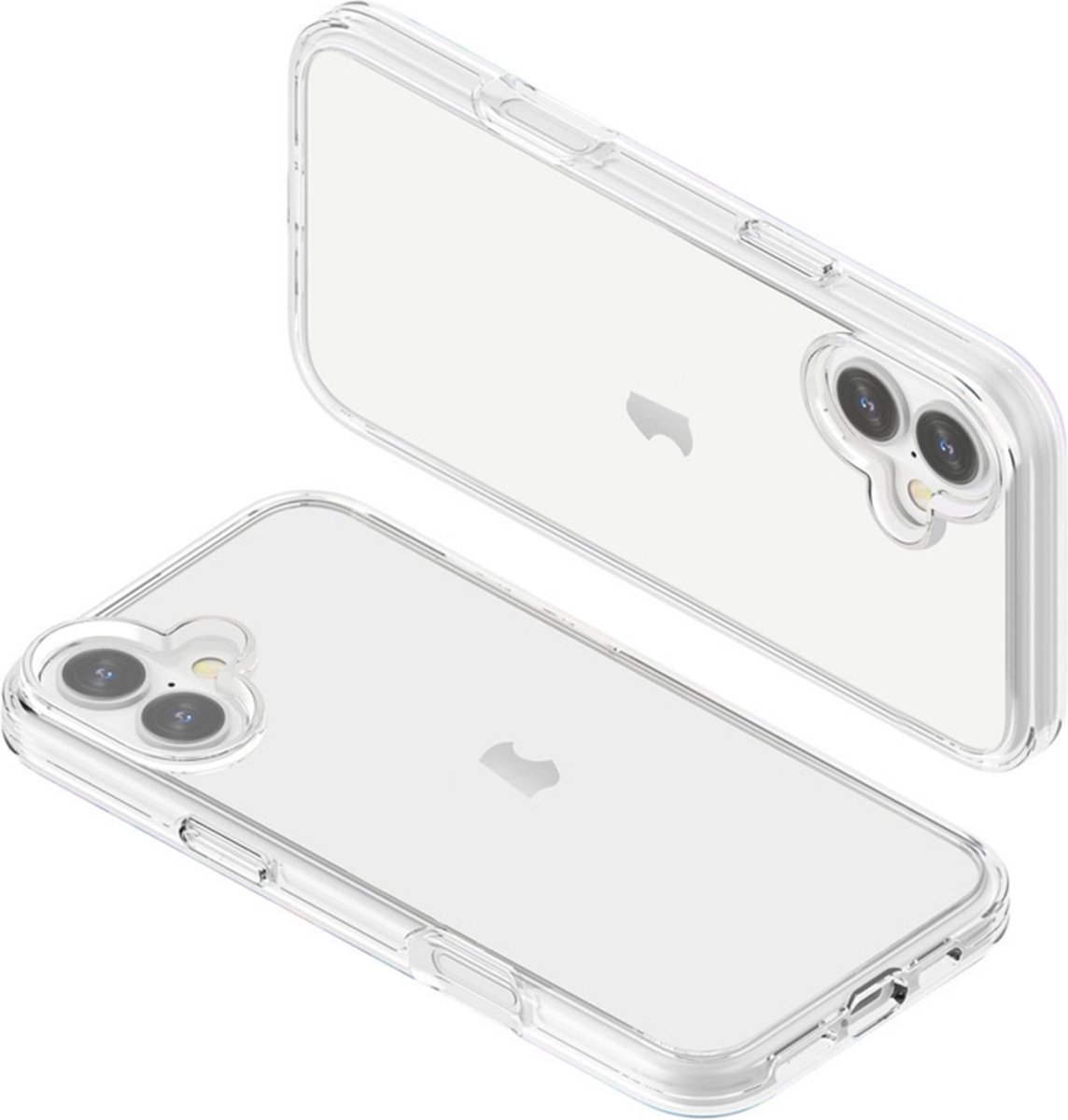Transparant Hard-Cover Bescherm-Hoes geschikt voor iPhone 16