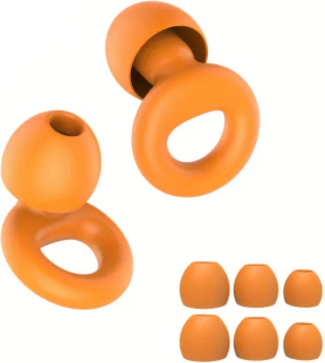 Goedkoopste Oordoppen voor Slapen - Loop Earplugs Quiet - Overprikkeling - SNR 26 dB Demping - Oordopjes voor Geluidsdemping - Herbruikbare Gehoorbescherming - Festival Oordopjes - Loop Earplugs - 8 Dop - Oranje
