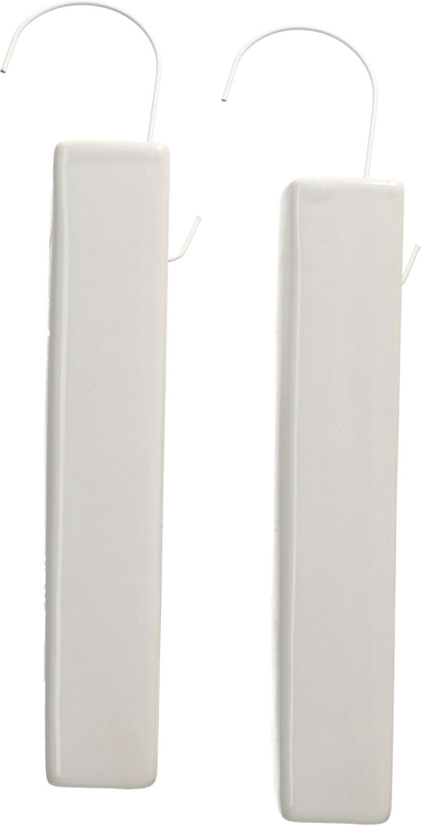 Bellatio design Waterverdamper radiator - 6x - dolomiet - wit - 8x20 cm - luchtbevochtiger radiator - verdampingsbakje thumbnail 2