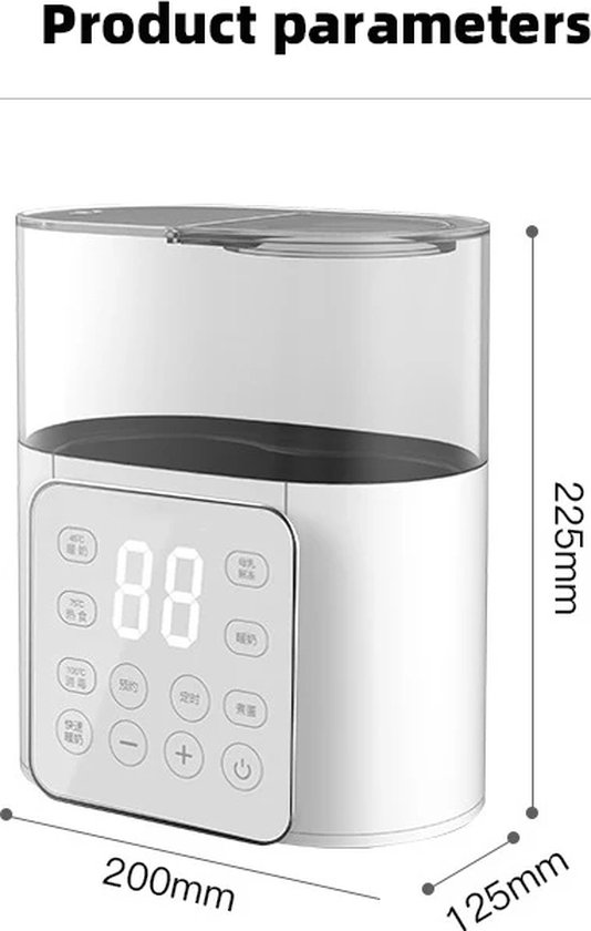 Flessenwarmer - Multi Functie - Baby Accessoires - Voedsel Verwarmer - Melk Warmer - Sterilisator - Met Nauwkeurige Temperatuurregeling- 220v - Ook Geschikt Voor Grotere Flessen - Snel Op Temperatuur — afbeelding 2