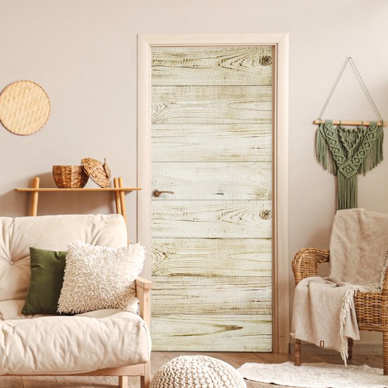 Sticker de porte Vintage - Bois - Planche - Sol - 80x205 cm - Poster de porte