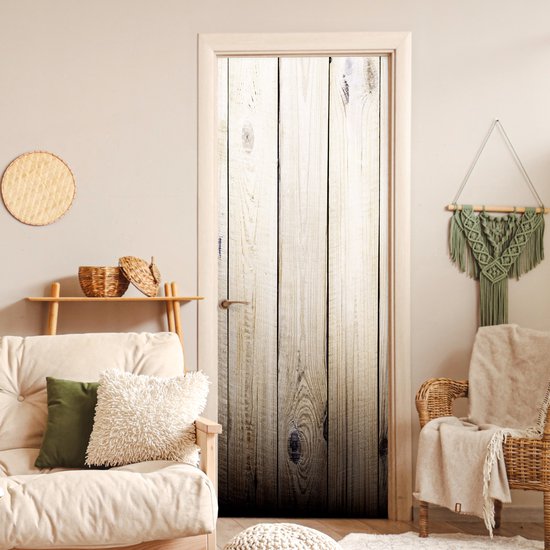 3D Deursticker – Zelfklevende Folie Voor Deuren, Houtlook, 77x200cm