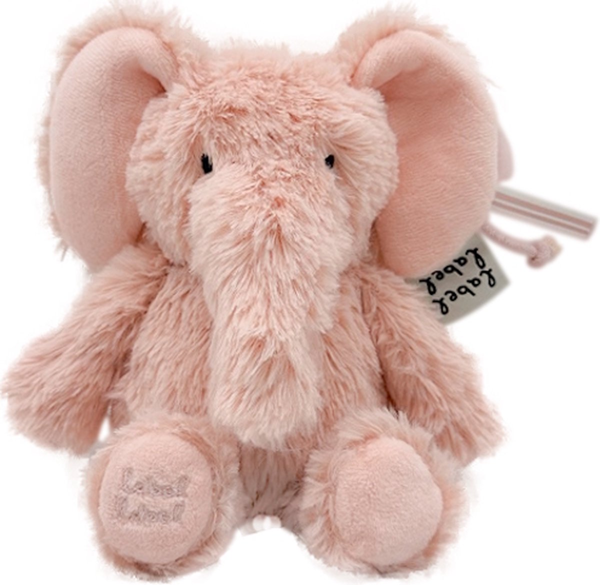 Label Label Elephant Elly Roze 15 cm Knuffel
