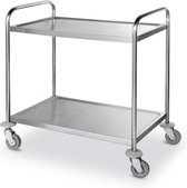 HENDI Serveerwagen – Roestvast staal – Geluiddempend – 2 bladen – 905x585x945 mm
