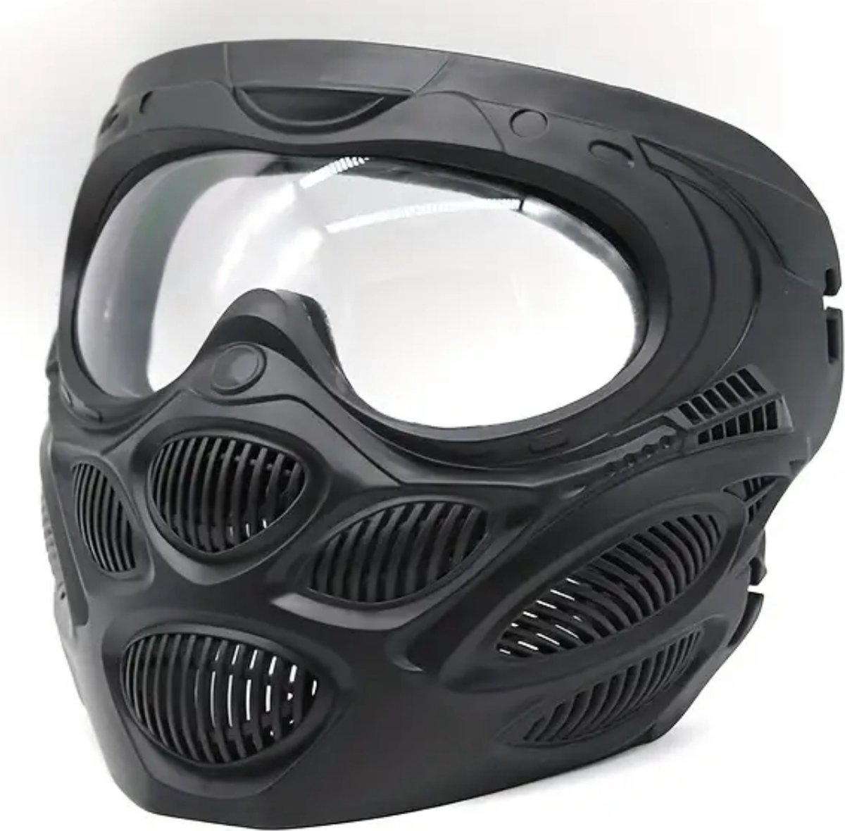Bovista Airsoft Masker Paintball Mask Tactical Helmet Helm – Helder Visier Zwart