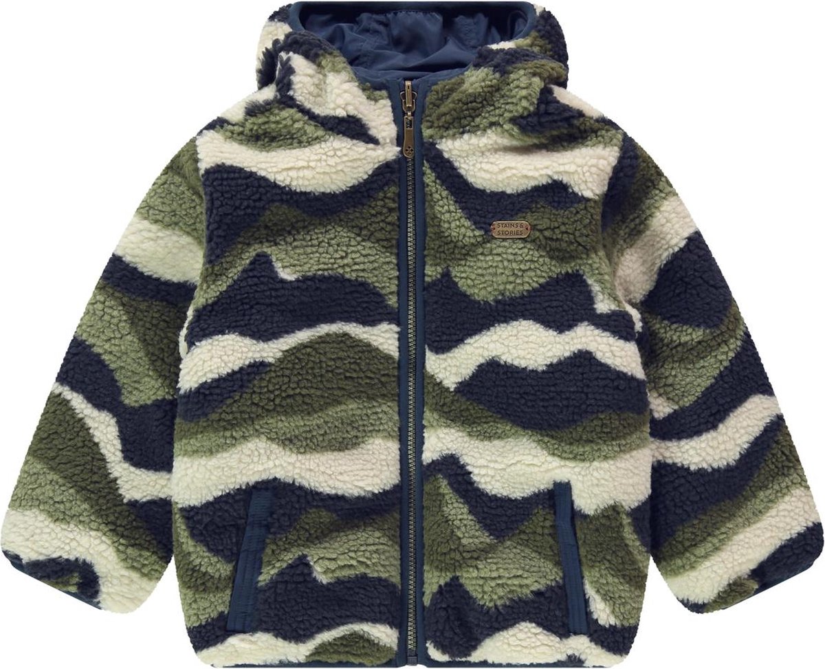 Stains & Stories boys winterjacket reversible Jongens Jas - Maat 98