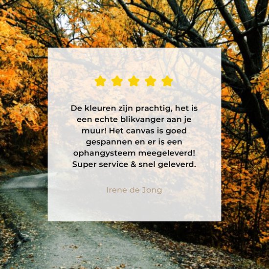 Toile Peinture Feuilles - Automne - Forêt - 40x30 cm - Décoration murale