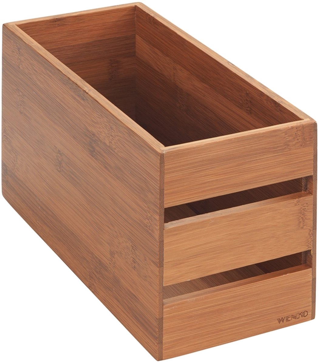 Wenko Bamboe kistje - 12 x 28 x 15 cm (S) - Stapelbaar
