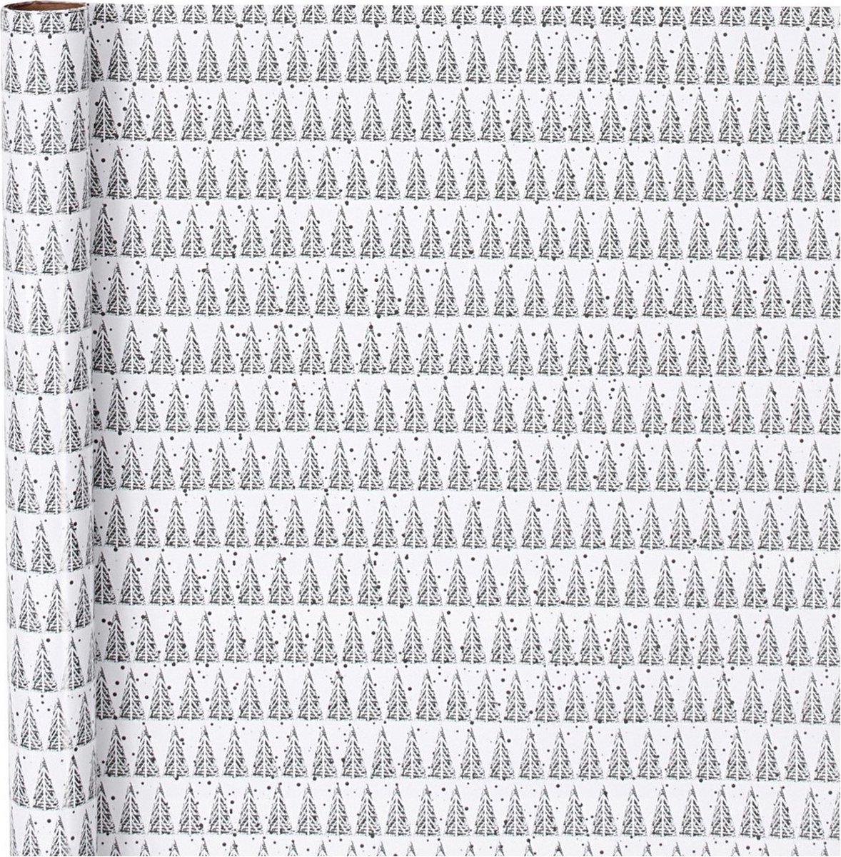 10x stuks kerst cadeaupapier/inpakpapier met kerstbomen op rol - 70 x 400 cm - kerstcadeau/cadeauverpakkingen