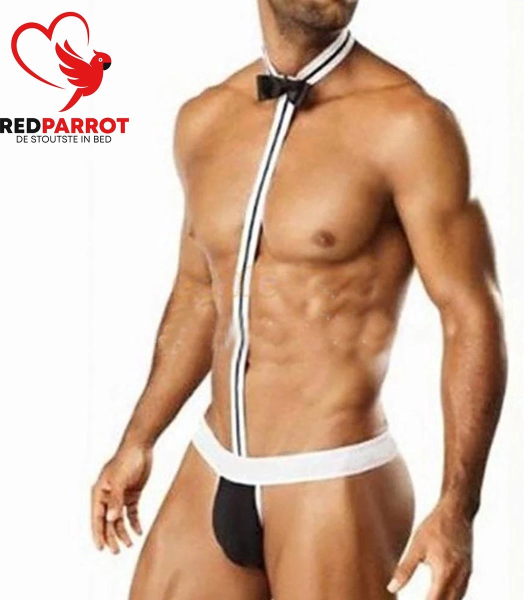 Goedkoopste Heren string met strik - Mankini - Stripper - Rollenspel - Sexy lingerie - Ondergoed - One size
