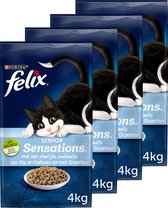 Bol.com Felix Senior Sensations - Kattenvoer Droogvoer - Kip Kalkoen Groenten - 4 x 4 kg aanbieding