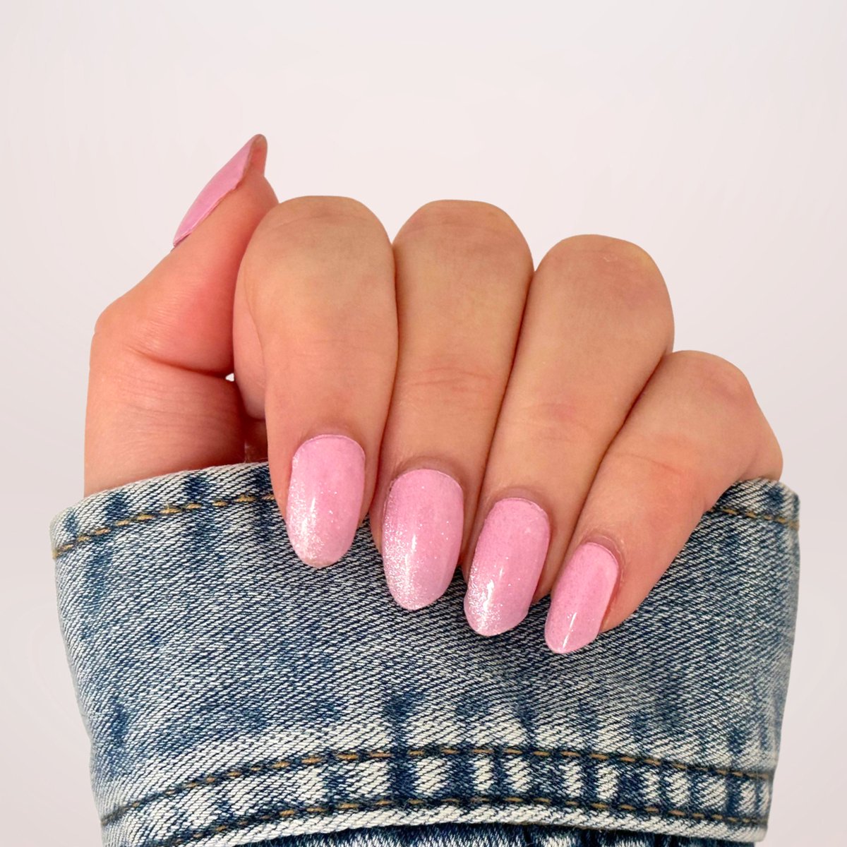 Goedkoopste BIMA Nails - Gellak Nagel Stickers - Gel Nagel Wraps - Glitter Magneet - Pink Cat Eye