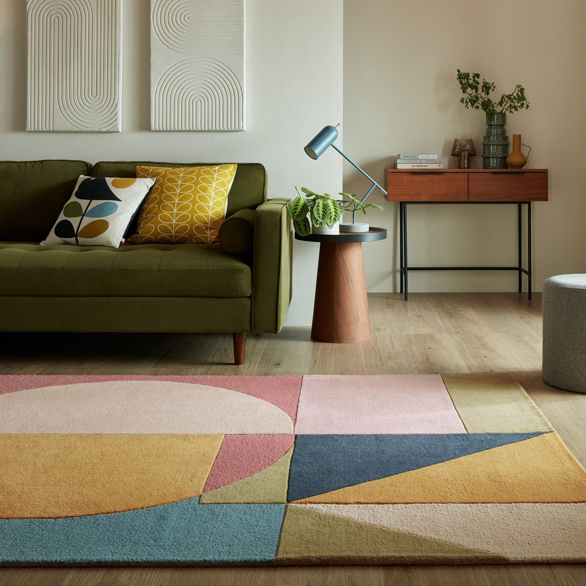 flycarpets Laagpolig vloerkleed Esre Bright - Wol - Multi 160 x 230 cm
