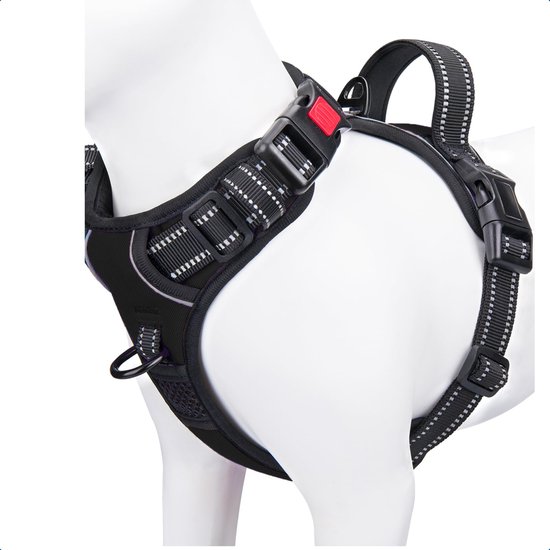 Aiitle XXS Set van hondentuigje en leiband, ademend reflecterend tuigje voor kleine honden zonder verstikking voor puppy's, binnen- en buitengebruik - Boston Terrier, Maltees, Chihuahua, zwart, XXS Aiitle XXS Set van hondentuigje en leiband, ademend reflecterend tuigje voor kleine honden zonder verstikking voor puppy's, binnen- en buitengebruik - Boston Terrier, Maltees, Chihuahua, zwart, XXS