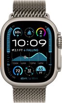 Bol.com Apple Watch Ultra 2 GPS + Cellular 49mm Natural Titanium Case with Natural Titanium Milanese Loop - L aanbieding