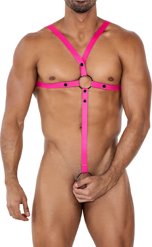 Cut4Men - Harnais croisé C- Ring - Harnais - Rose