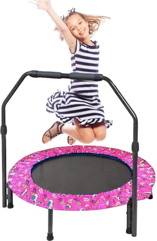HOMCOM Fitness Trampoline 91 Cm Mini Trampoline Met Antislip Voeten 100kg Belastbaar 91 X 22 5h Cm Zwart Blauw~1u9j6ajgho001