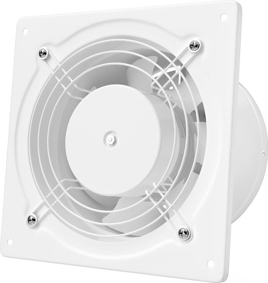STERR BFS100LP-B Zwarte badkamerventilator, 100 mm met LED en PIR, glazen front, moderne look, 10 W