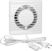 100 mm Badkamerventilator Wandmontage Stille Werking - Schakelaar inbegrepen