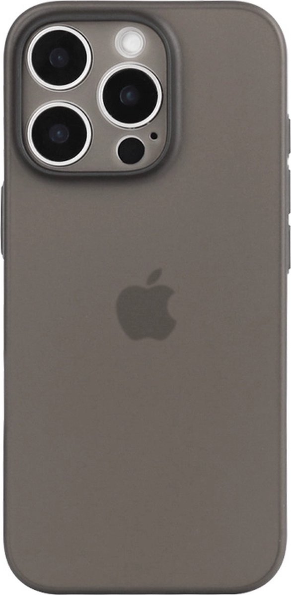 Silq Ultra Dun Hoesje geschikt voor iPhone 16 Pro - Frost Zwart - Slechts 0,5mm dun!