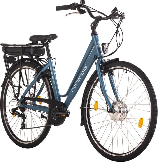 Hollandia Fiets (elektrisch) Dames e-city fiets 28'' Optima Basic Blauw 7 versnellingen - 46 cm