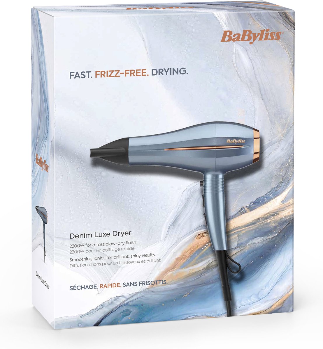 BaByliss Denim Luxe D251PE Föhn - Ionisch - Coolshot - Titanium-keramisch — afbeelding 7