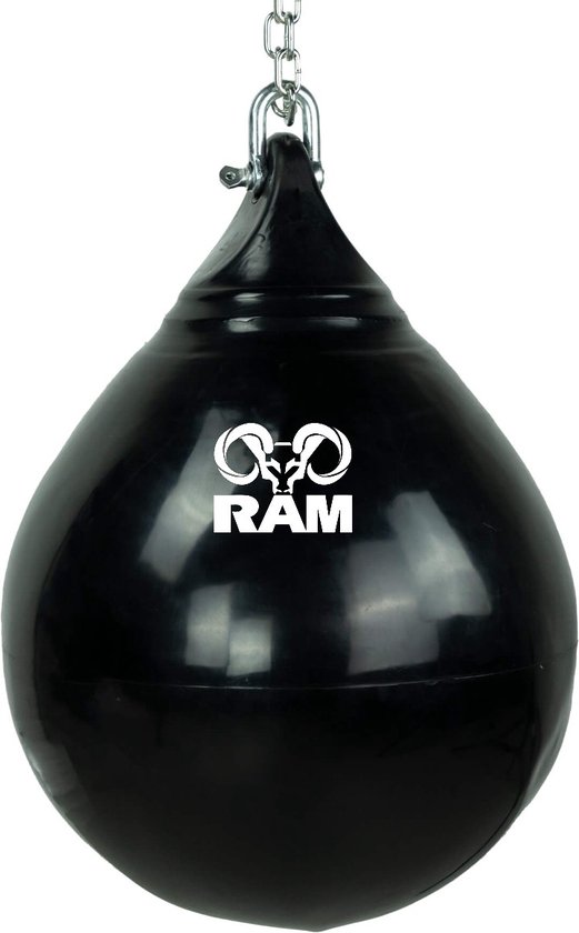 RAM Waterpro XL Deluxe Aquabag - Water Bokszak - Boksbal - Zwart - 55 Kilo - 60x46 cm - Geschikt voor Buiten - Voor volwassenen en kinderen