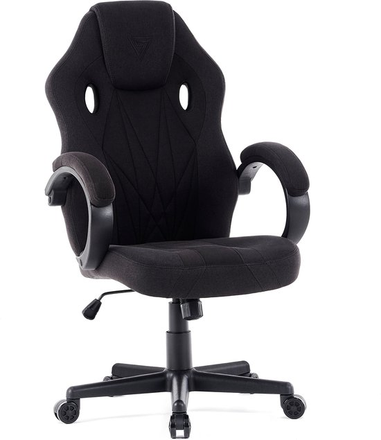 Dowinx Gamingstoel, ademende en ergonomische bureaustoel van microvezel-velours, zacht zitgevoel