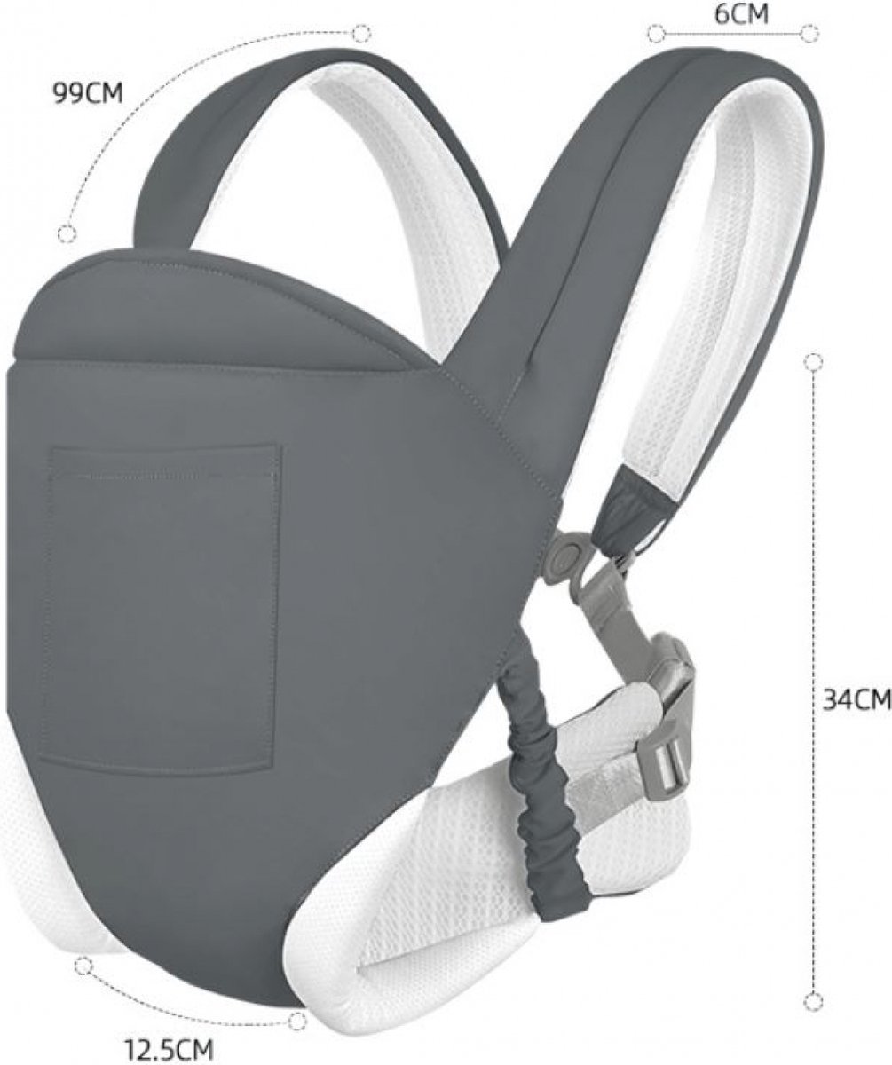 Draagzak - Ergonomische Draagzak - Buikdrager - Comfortabel - Babydrager vanaf Geboorte - Carrier - Kinderdrager - Opbergvakjes – foto 5