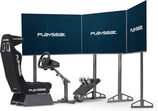 Playseat® TV Stand Pro - TV Standaard voor 3 TV's - Uitbreidbaar - Zilver van Playseat® — afbeelding 4