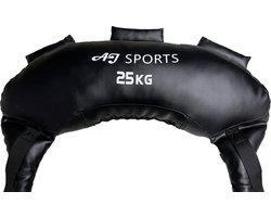AJ-Sports Bulgarian Power Bag 25kg - Sandbag - Weightbag - Zandzak - Powerbag - Geschikt voor Crossfit & Fitness - Zwart