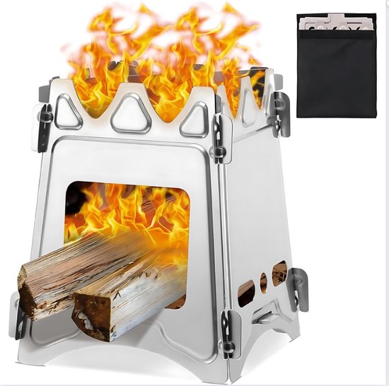 Outdoor Camping Stove Camping Stove houtvergasser Cooker Oven Houtkachel Stainless Steel Picnic Wandelen Cooking