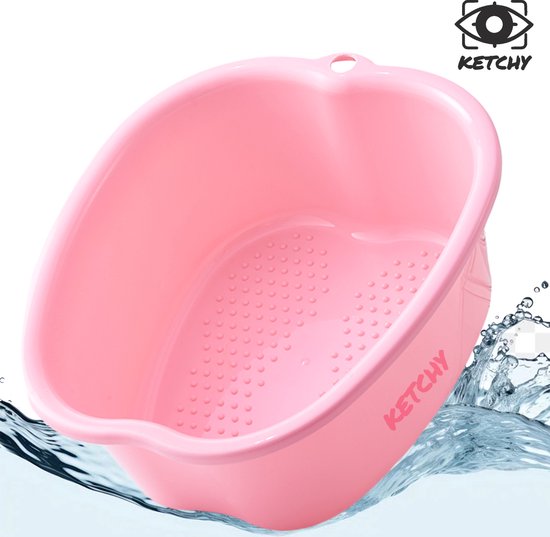 Ketchy Voetenbad – Kunststof Voetbad voor Ontspanning & Pedicure – Geschikt voor Voetenbadzout – Groot & Stevig – Voor Thuis & Wellness
