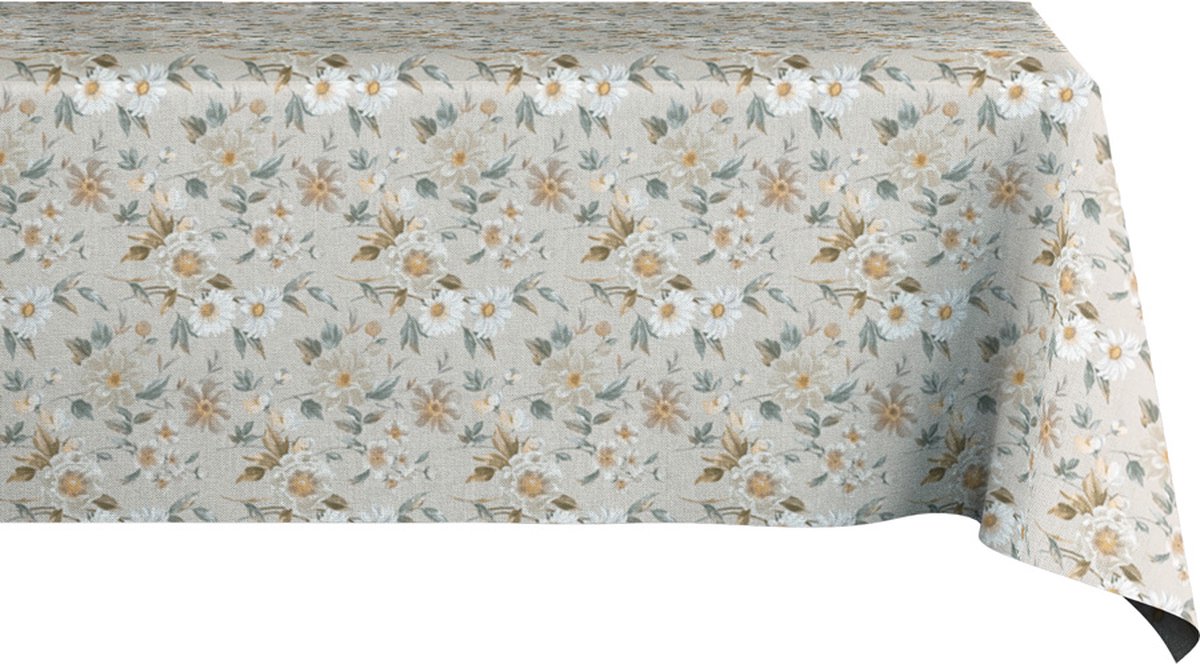 Protecttable - Tafelzeil Margo Beige 140x220cm - Tafelkleed Afwasbaar - Kunststof