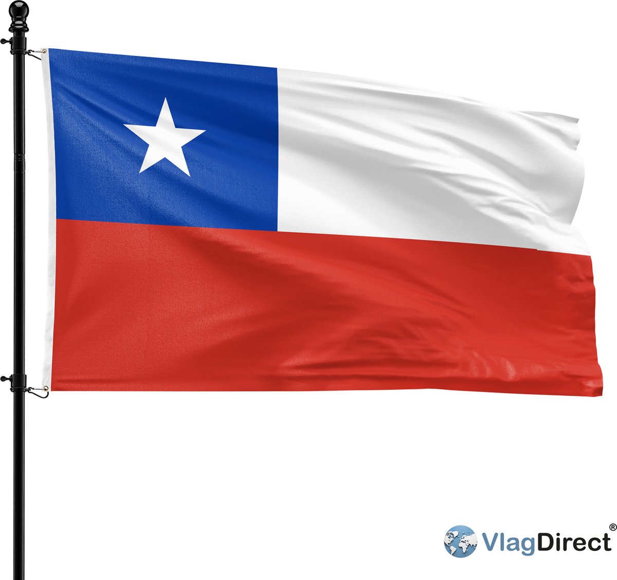 VlagDirect - Chileense vlag - Chili vlag - 90 x 150 cm.
