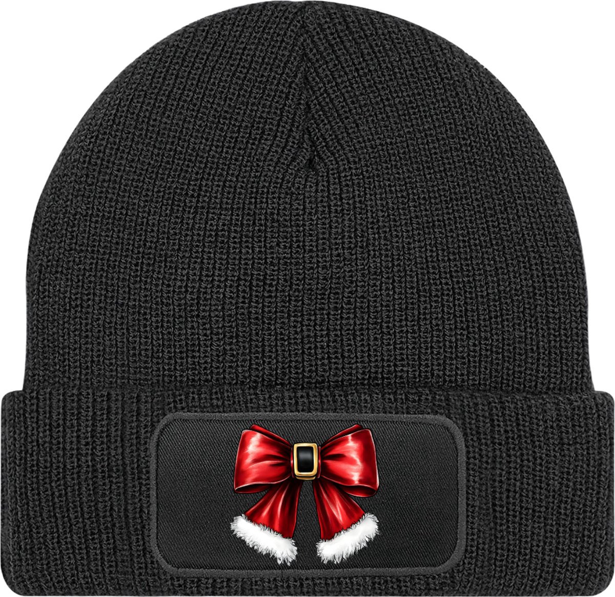 Muts voor hem en haar - zwart - one size - 100% Soft-Touch acrylic - Kerststrik