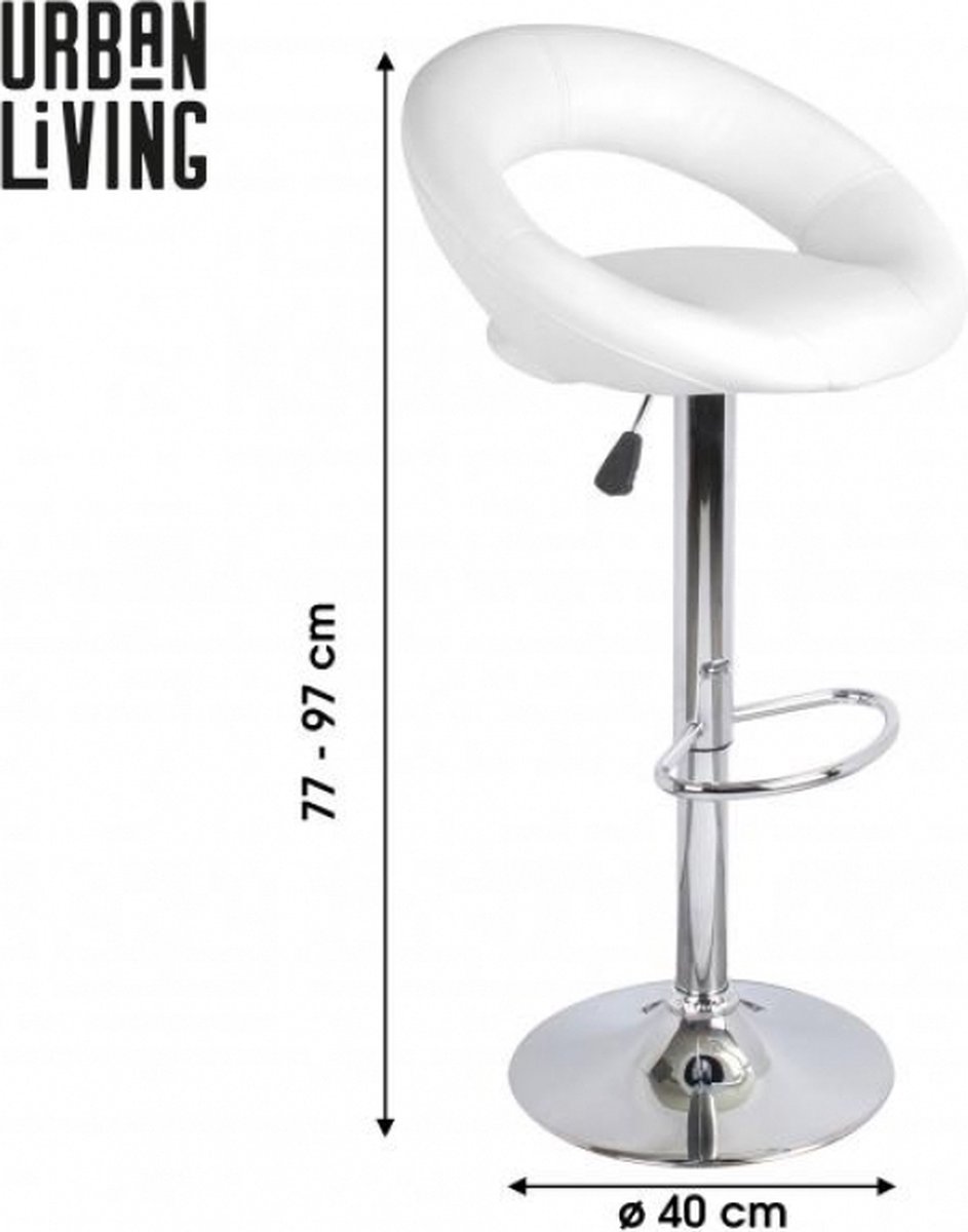 Urban Living SET VAN 2 "WE LOVE" WITTE PU-BARKRUKKEN