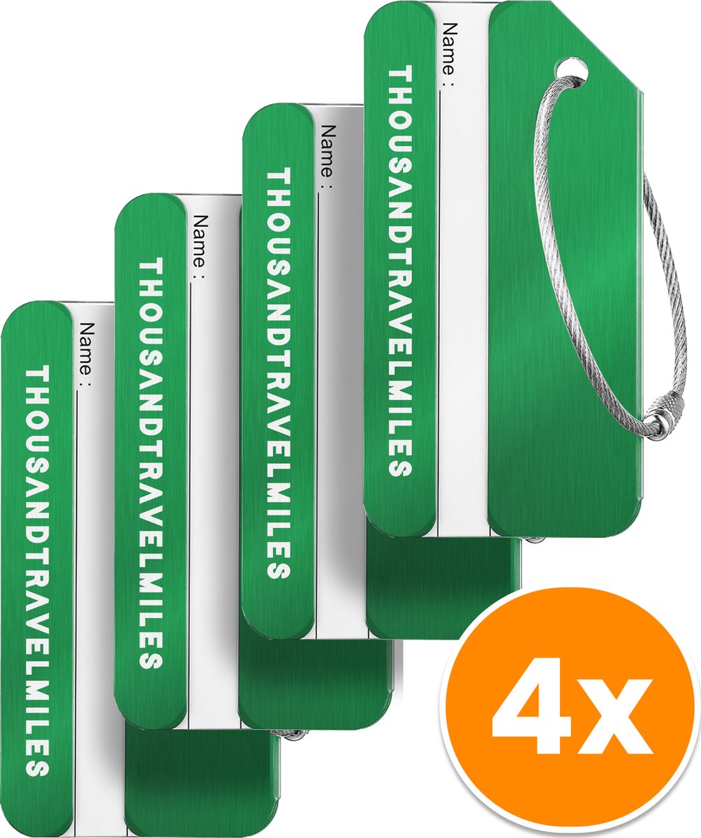Bol.com Bagagelabel – Kofferlabel – Aluminium Bagagelabel – Kofferlabel – Bagagelabels voor koffers – Luggage tag – Naamlabels –... aanbieding