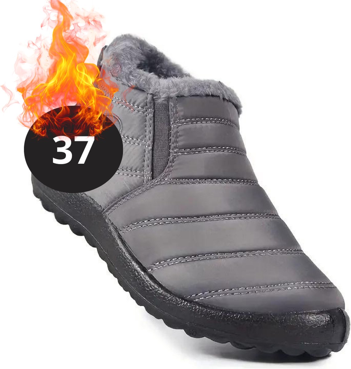 Bovista Snowboots Sneeuwschoenen Sneeuwboots Dames Wintersport Ski Skischoenen – 37 Warm Grijs