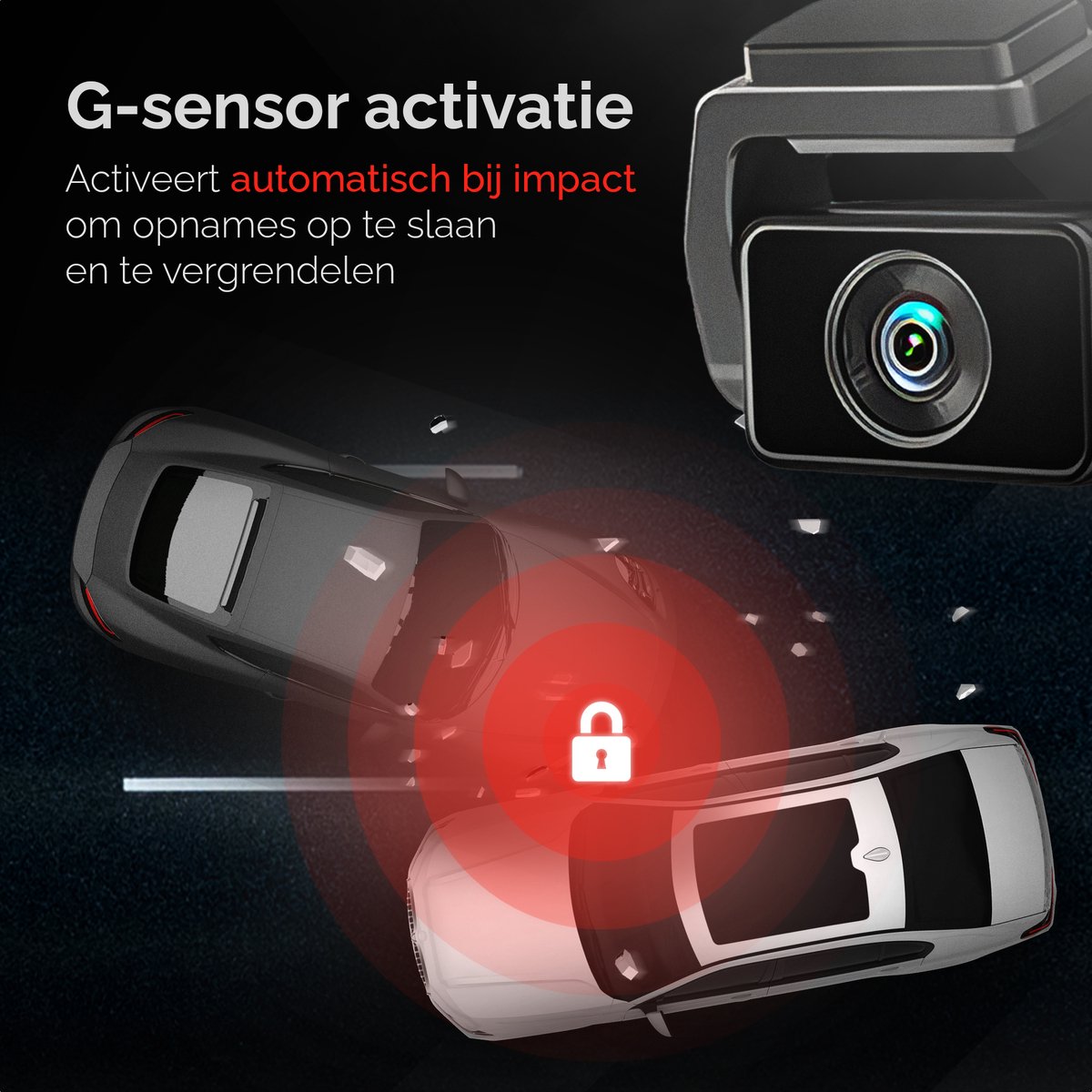 RedTiger F4 Dashcam voor auto - Ultra 4K - Voor camera - WiFi en GPS - 2 Inch met App - Dashcams - Sony Sensor - Nachtzicht - Parkeerbewaking - G Sensor - Loop opname - thumbnail 4