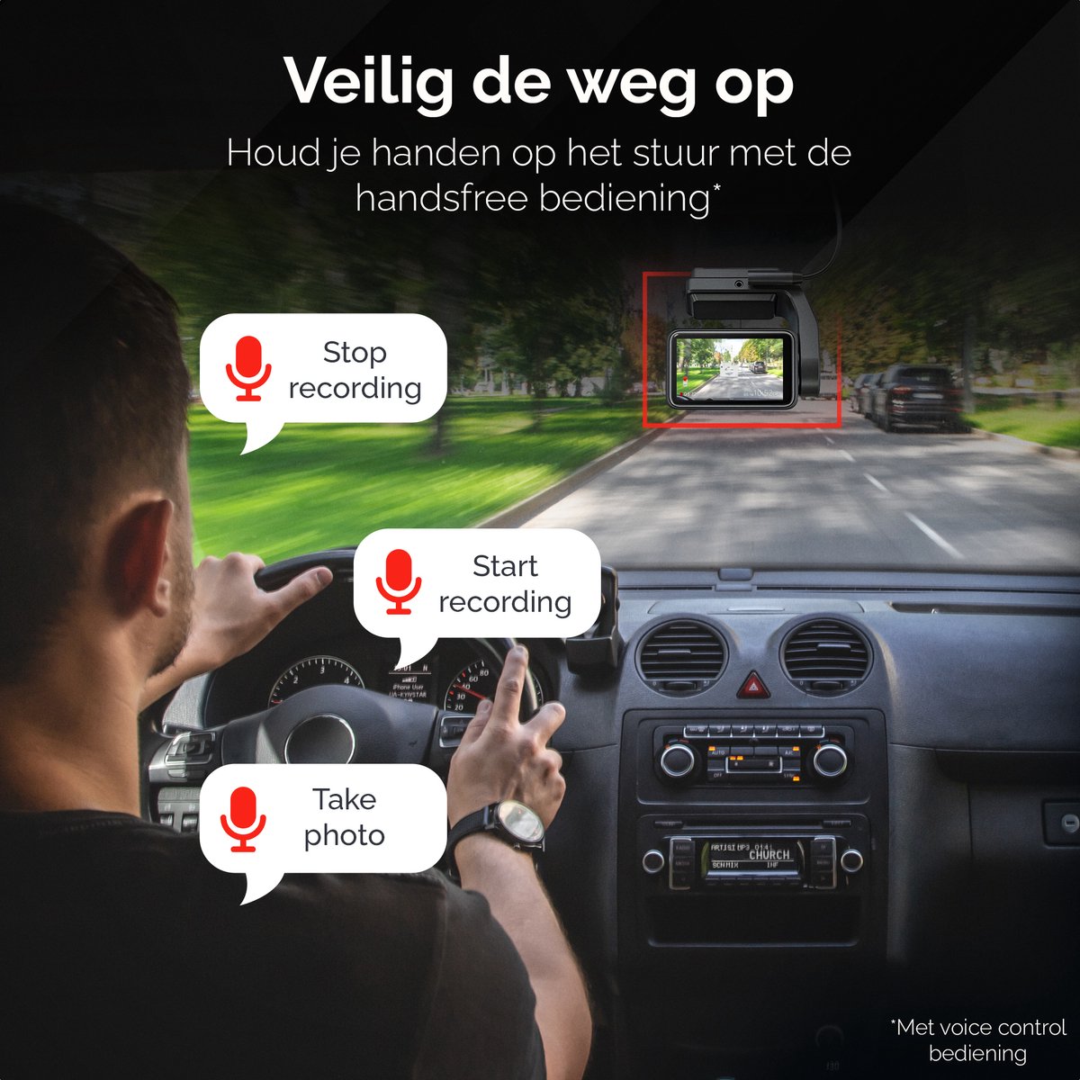 RedTiger F4 Dashcam voor auto - Ultra 4K - Voor camera - WiFi en GPS - 2 Inch met App - Dashcams - Sony Sensor - Nachtzicht - Parkeerbewaking - G Sensor - Loop opname - thumbnail 6