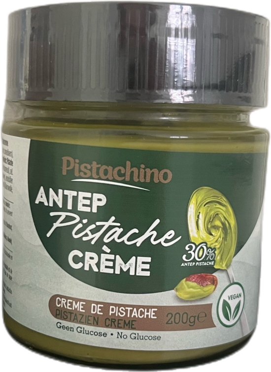 Foto: Pistachino natuurlijke vegan pistachecr me van pistachenoten 200 gr voor het maken van o a viral dubai chocolate