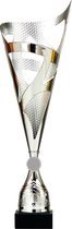 Trophée/coupe-tissu côte d'argent- 44 cm x 15 cm