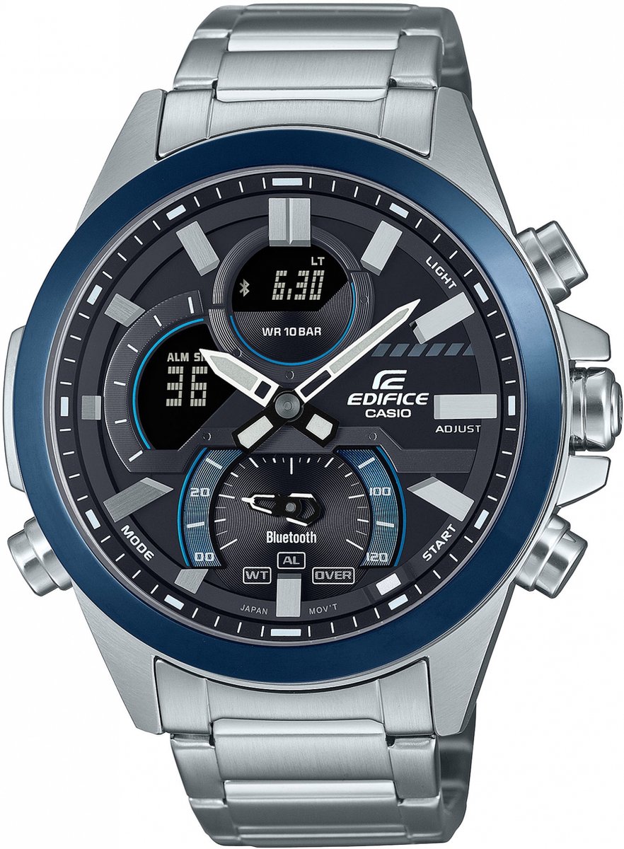 Casio Edifice ECB-30DB-1AEF Horloge - Staal - Zilverkleurig - Ø 46 mm