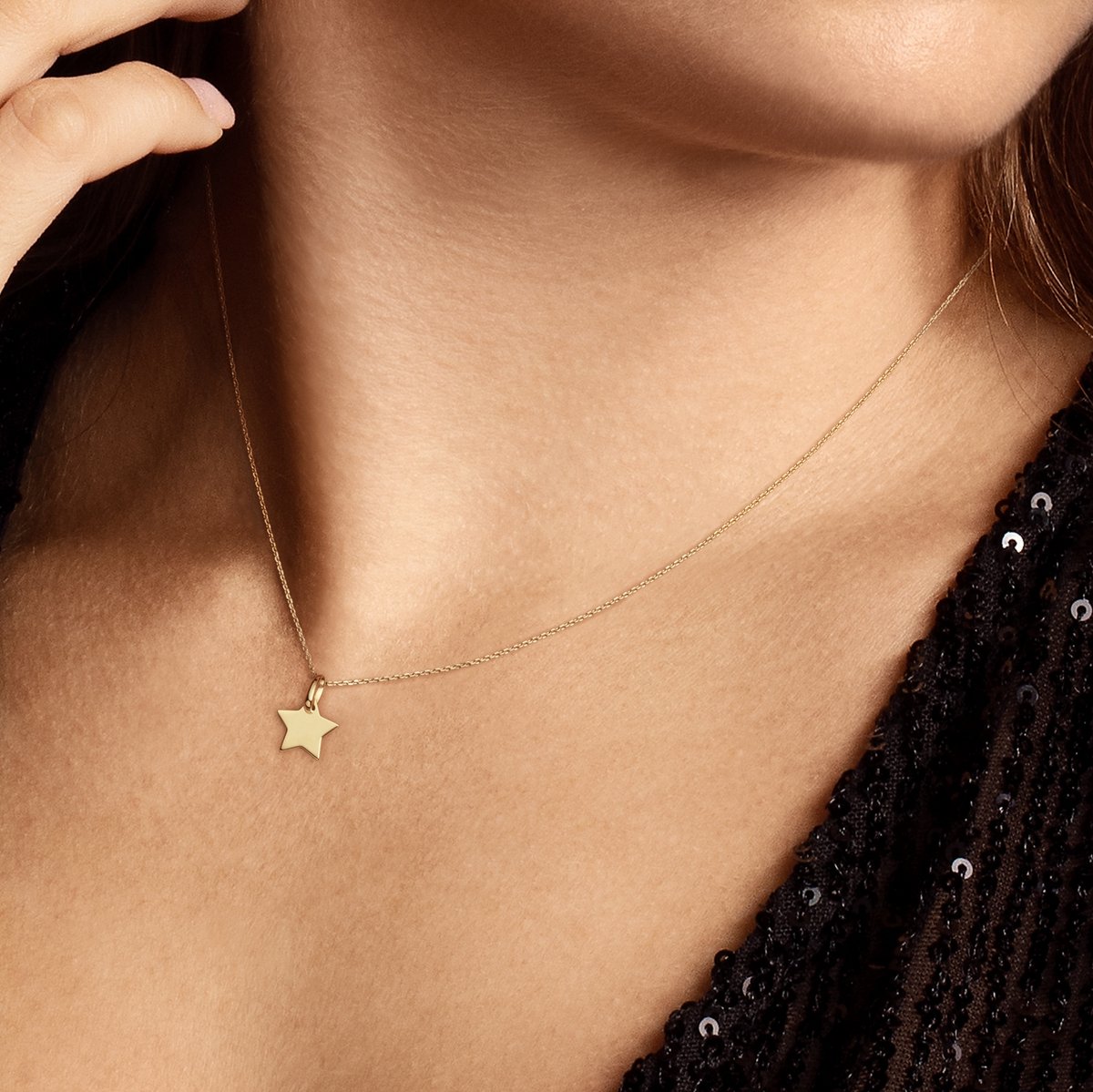 Glow 242.0050.10 Dames Hanger - Sieraad - 14 Karaat Goud - 10 mm breed - 1 cm lang