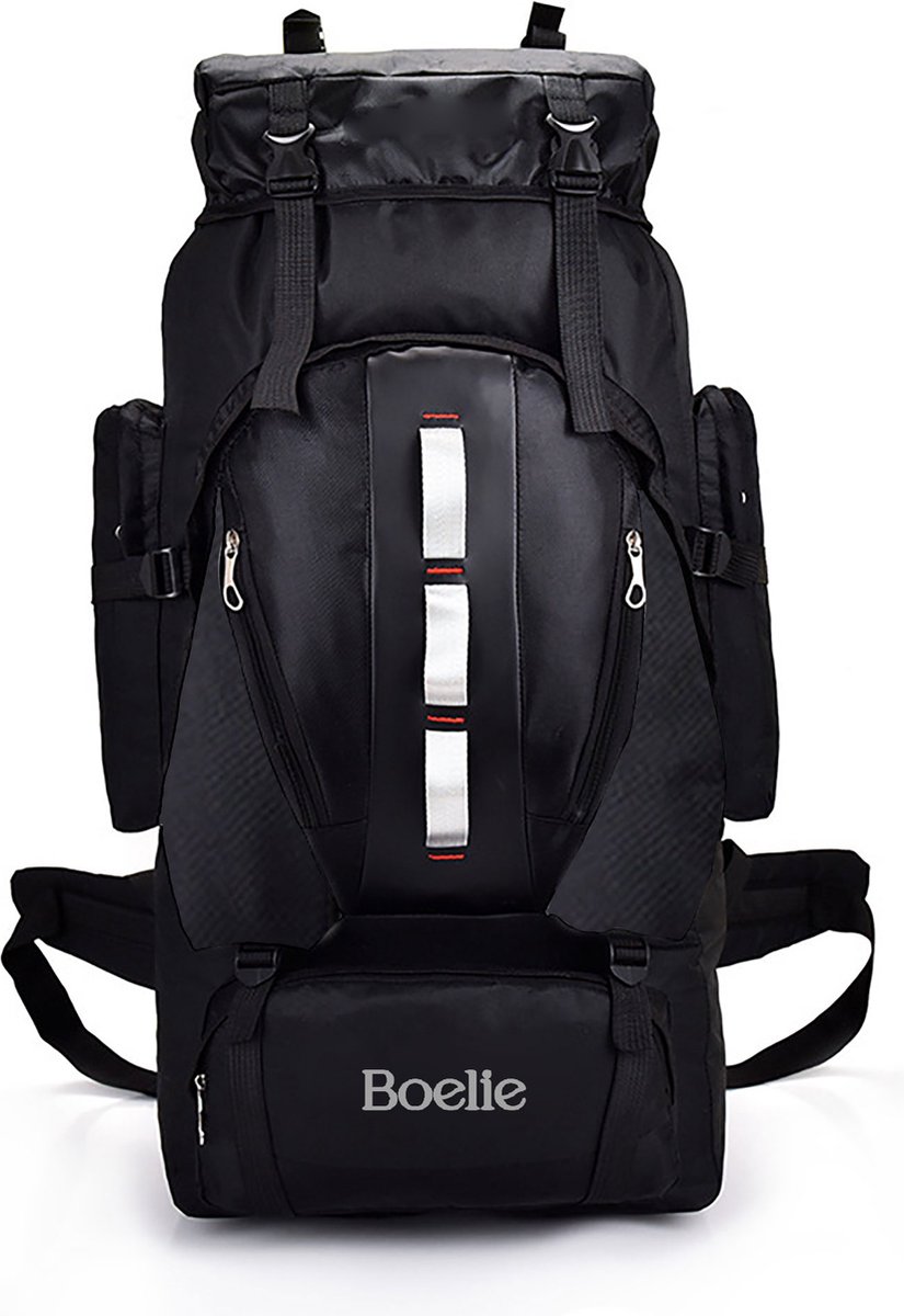 Backpack extra groot - wandelrugzak - Zwart - waterdicht - 94 Liter (80x45x26cm)